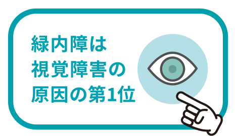 画像:緑内障は視覚障害の原因の第1位